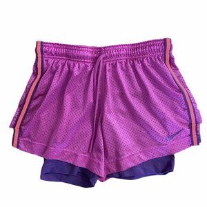 Nike Pro Combat Double Up 2-in-1 Shorts Womens XS Shorts Mesh Running